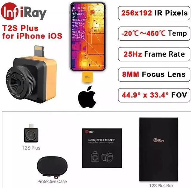 Main image of Original T2S Plus T2S + Phone Thermal Imager Camera Night Vision for iPhone iOS