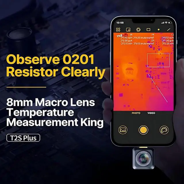 Alt view image 6 of 7 - Xinfrared T2S Plus Infrared Thermal Imaging Camera for phone for iPhone iOS
