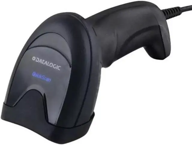 Alt view image 3 of 6 - Datalogic QuickScan QD2590-BKK1S Handheld 1D 2D Imager Barcode Scanner w/ Stand