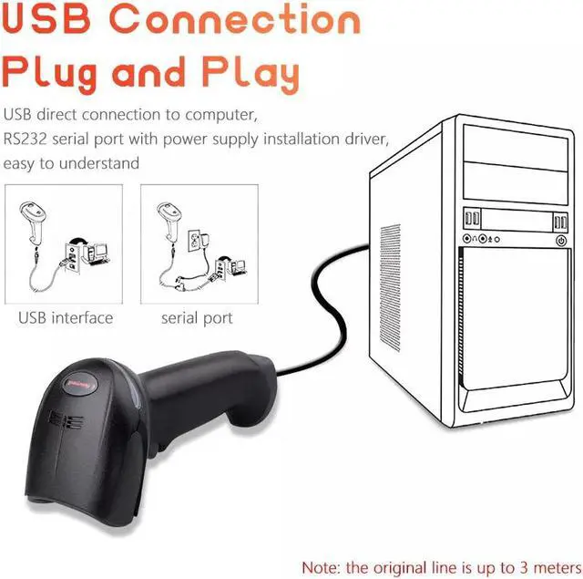 Alt view image 3 of 7 - Honeywell Xenon 1900GHD-2USB High Density Handheld Barcode Scanner w/ USB Cable