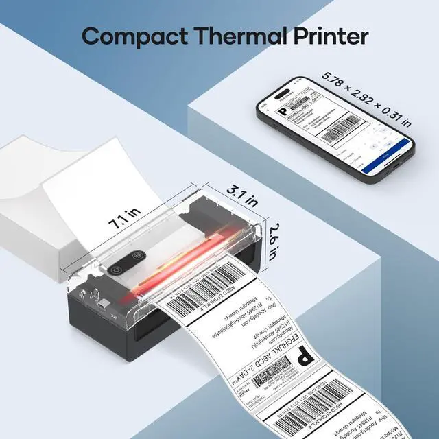 Alt view image 5 of 7 - iDPRT Shipping Label Printer 4x6 Bluetooth Thermal Shipping Label Printer for Phone, 4x6 Thermal Printer for Small Business SP460BT 4x6 Shipping Label Printer