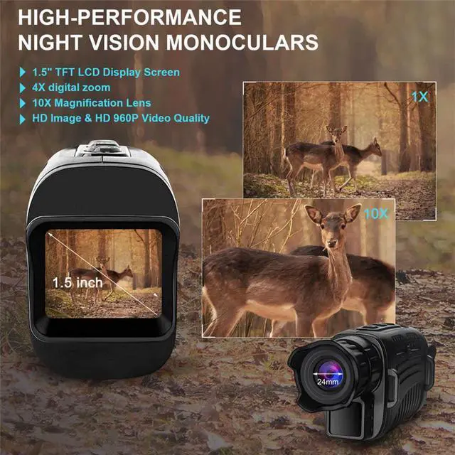 Alt view image 5 of 7 - NV3185 4X Monocular Digital Telescope Hunting Night Device for Hunting Animal
