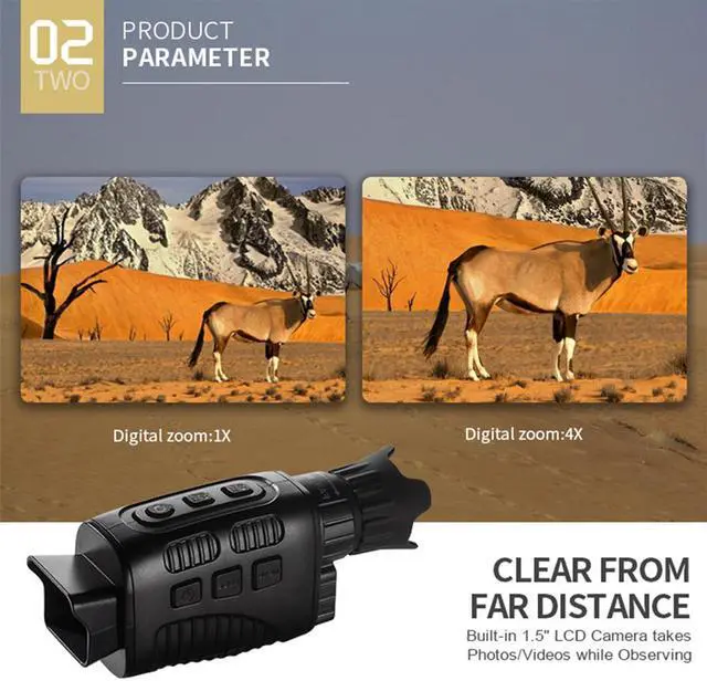 Alt view image 6 of 7 - NV3185 4X Monocular Digital Telescope Hunting Night Device for Hunting Animal