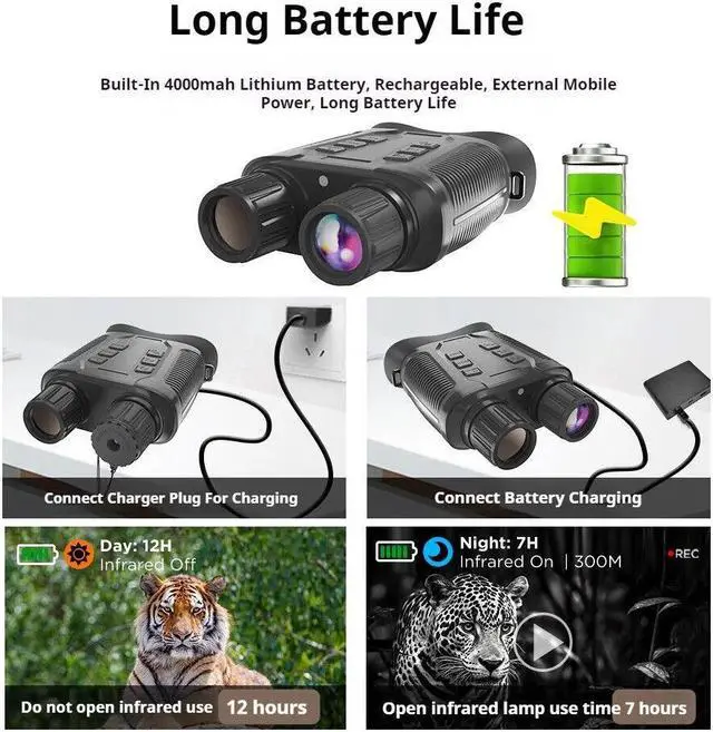 Alt view image 3 of 7 - NV3280 Full Color Night Vision 4K HD Video Photo Digital Outdoor Infrared Camera