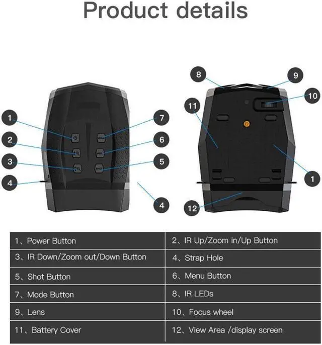 Alt view image 7 of 7 - NV5100 HD Digital Night Vision Binoculars Infrared 4X Digital Zoom for Hunting