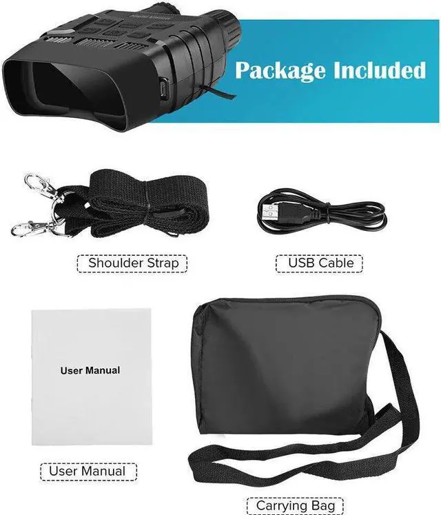 Alt view image 7 of 7 - Digital Night Vision Goggles Binoculars Infrared Scope Video IR Camera Telescope