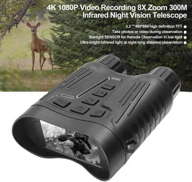 Alt view image 5 of 7 - NV2180 Night Vision Goggles Digital Binoculars 8x Zoom Infrared Scope Camera Infrared