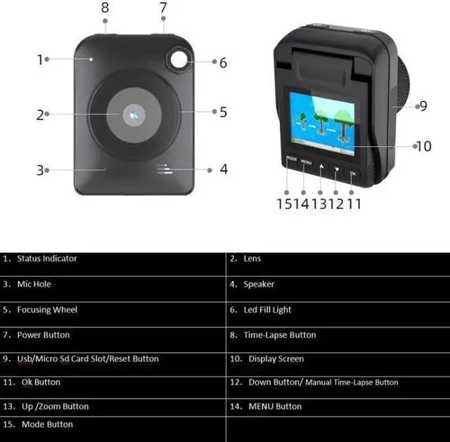 Alt view image 4 of 7 - TL3000 Portable Time Lapse Full Color Support timing shooting recording Camera