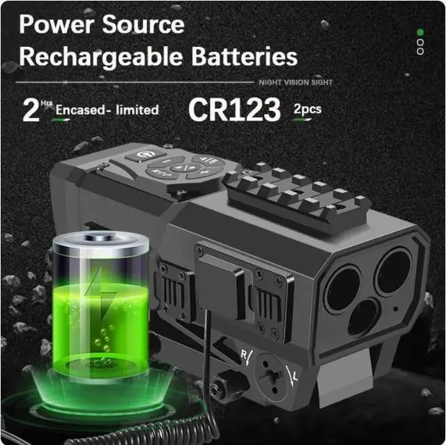 Alt view image 5 of 7 - Night Vision Camera Scope Sights WIFI APP 4-16X Zoom 1200m Laser Rangefinder