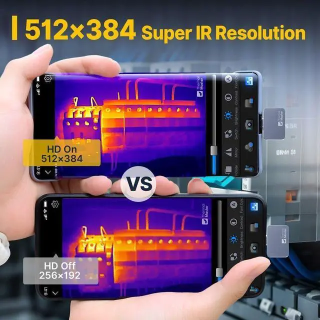 Alt view image 2 of 7 - 512×384 P2 Thermal Camera Android,1112,15x Zoom,USB-C Infrared Thermal Imager