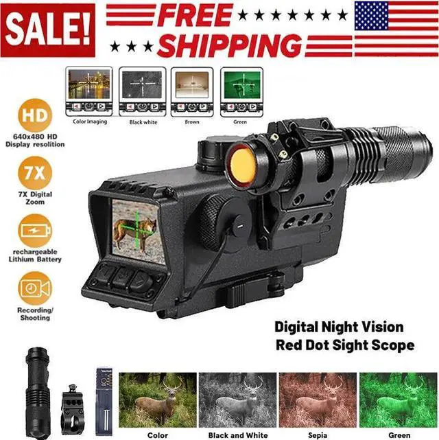 Main image of MS32 Digital Night Vision Scope Mount NV Sight Optical 3.5x32 Infrared Monocular