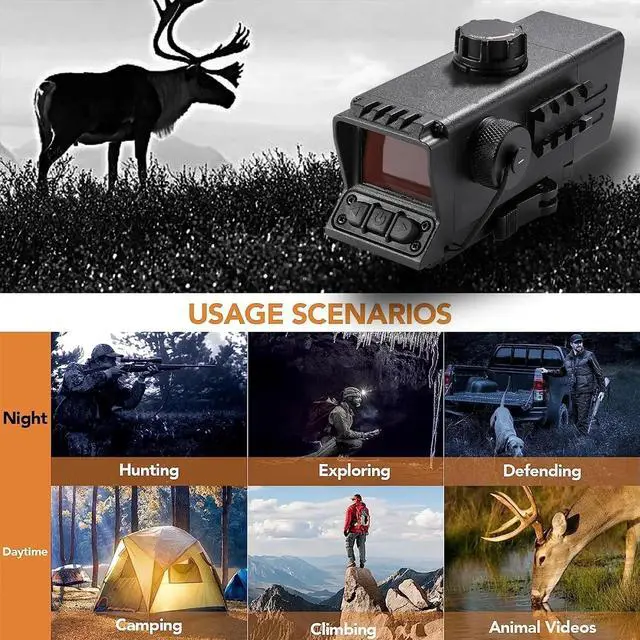 Alt view image 6 of 7 - MS32 Digital Night Vision Scope Mount NV Sight Optical 3.5x32 Infrared Monocular