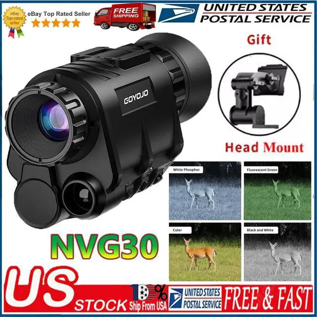 Alt view image 2 of 7 - NVG30 Helmet Night Vision Monocular Scope Wide View Infrared Digital Binoculars(NVG30 Mount)