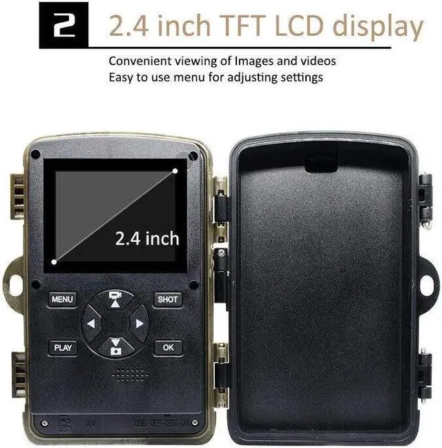 Alt view image 5 of 7 - H982 4K 1080P HD Night Vision Trail Thermal Imager Hunting IP66 Digital Camera