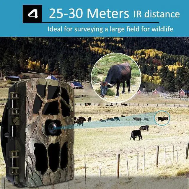 Alt view image 6 of 7 - H982 4K 1080P HD Night Vision Trail Thermal Imager Hunting IP66 Digital Camera