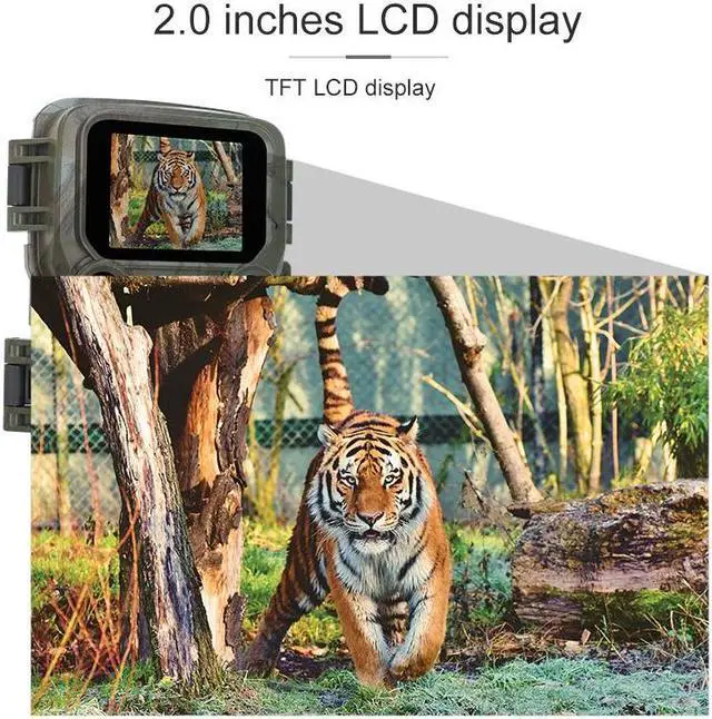 Alt view image 6 of 7 - 1080P Mini Hunting Game Trail Camera 12MP Wildlife Waterproof Cam Night Vision
