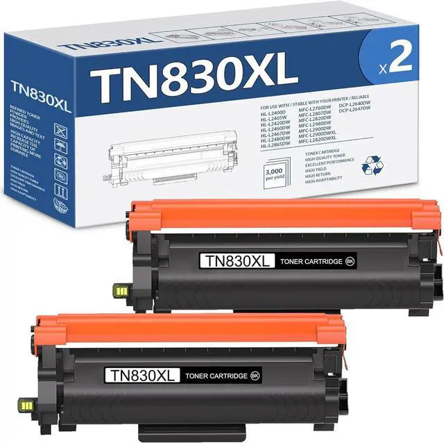 Main image of 2PK TN830XL Toner Cartridges for For Brother HL-L2405W MFC-L2760DW MFC-L2820DW