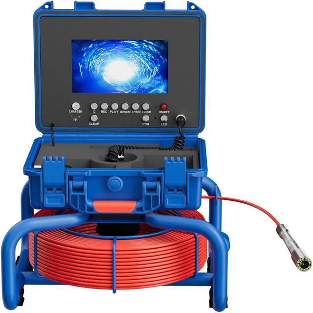 Alt view image 5 of 7 - 7inch Sewer Pipe Inspection Camera 30M Drain Sewer Pipeline Industrial Endoscope