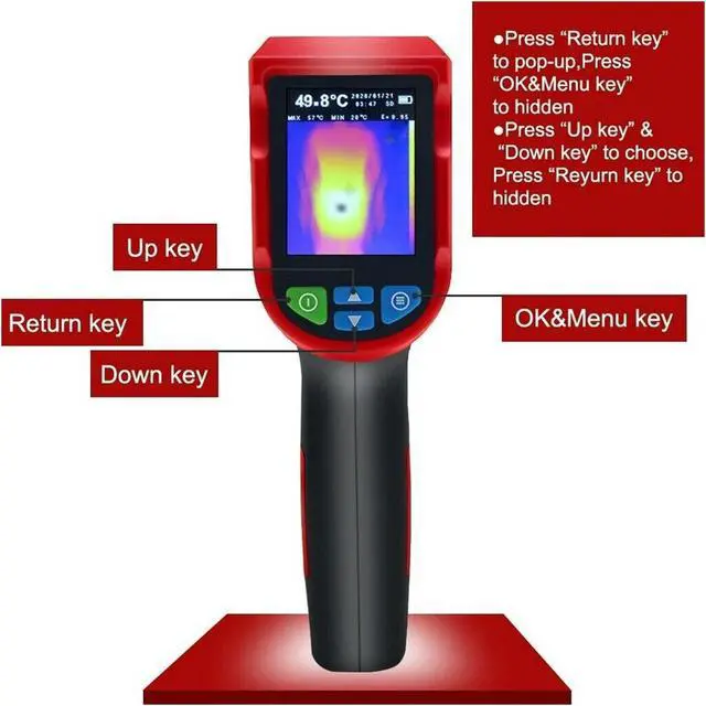 Alt view image 7 of 7 - Infrared Thermal Temperature Imager Camera With 8GB Heating Detector