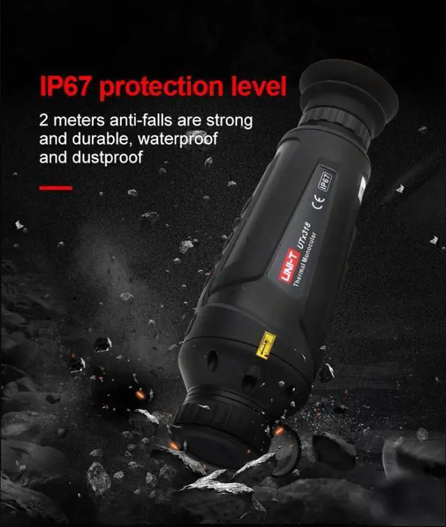Alt view image 5 of 7 - UNI-T UTx318 Thermal Monocular Telescope 384×288 Pixels Thermal Imager For Hunting Thermographic Camera Night Vision IP67.