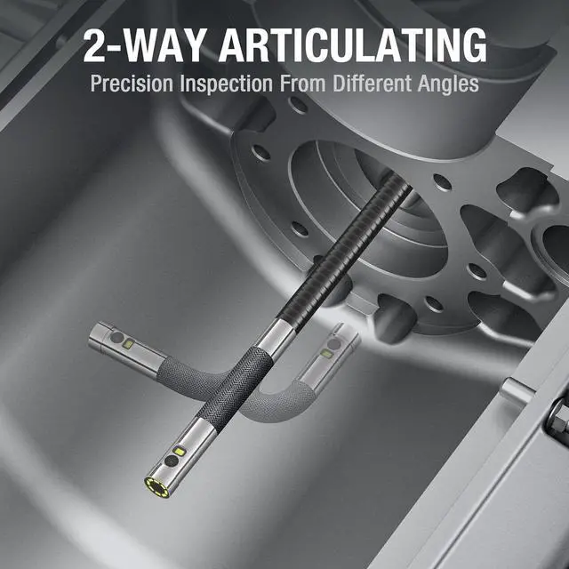 Alt view image 3 of 7 - TESLONG 6.5mm TD500 Borescope Inspection Camera Two-Way Articulating Endoscope Camera