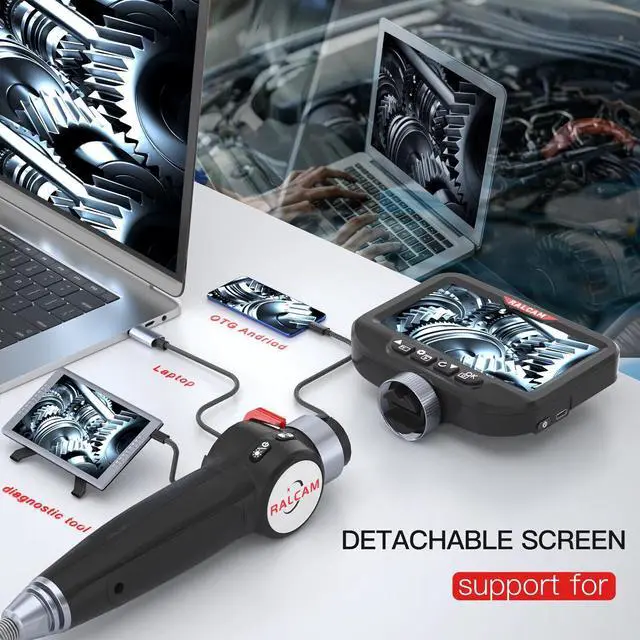 Alt view image 6 of 7 - Ralcam Endoscope Articulating Borescope HD 1080P Two-Way 180° Inspection Camera