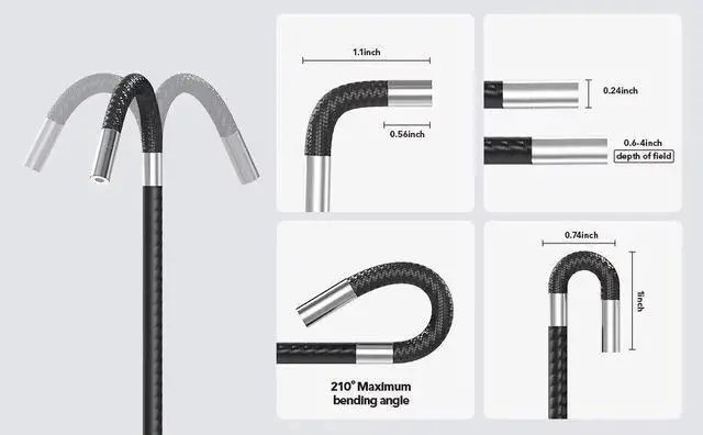 Alt view image 7 of 7 - Ralcam 4-Way 360° Articulating Borescope Industrial Endoscope Inspection Camera