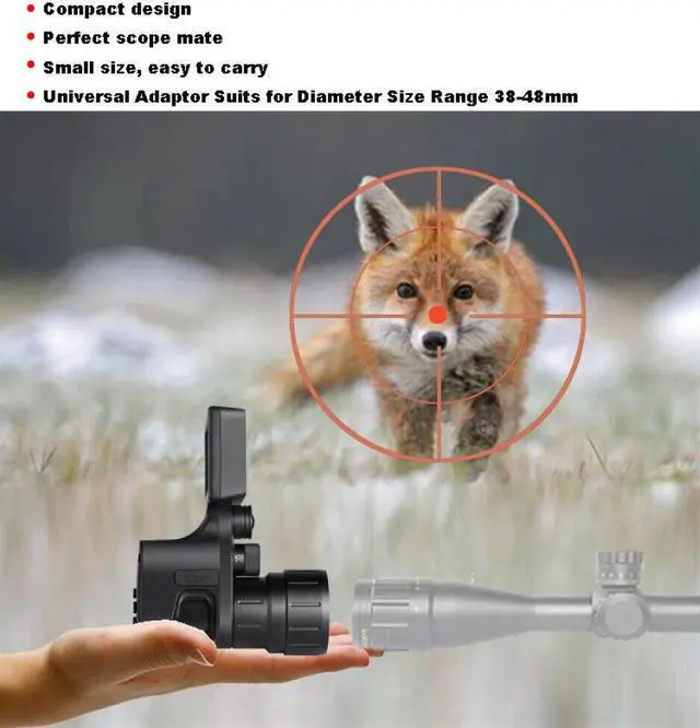 Alt view image 3 of 7 - NVS30 Digital Night Vision Rifle Scope Camera WIFI Connecting 5W 850nm IR Power