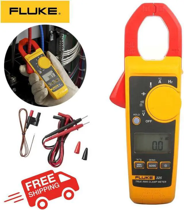 Main image of Fluke 325 True RMS Clamp Meter True-rms 400A 600V AC/DC current Clamp meter LOT