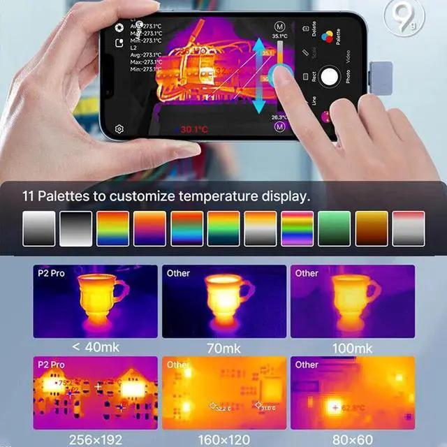 Alt view image 4 of 7 - InfiRay P2 Pro Thermal Camera Thermal Imager with -4°F to 1112°F Temp Range (for Android Type C)