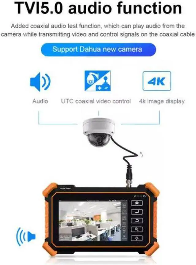 Alt view image 4 of 7 - 4-inch 8K H.265 Camera Tester HDMI VGA IP Camera Tester 1910 Plus