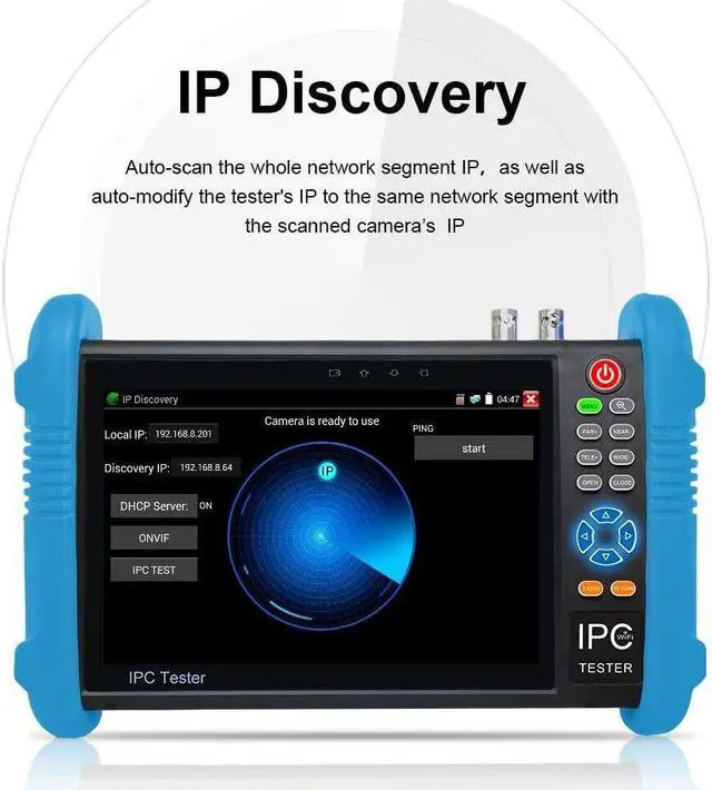 Alt view image 6 of 7 - 7 Inch Touch Screen 5 in 1 Tester Support 8MP H.265 IP Camera 9800CADH Pro