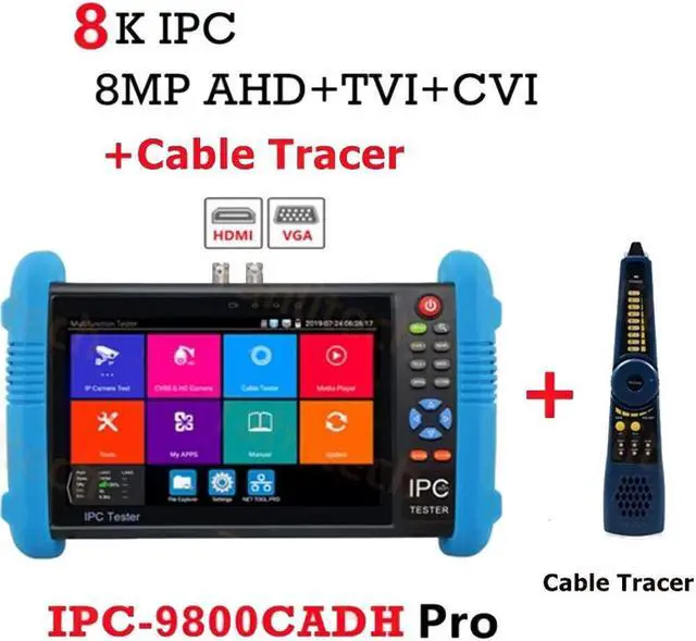 Main image of 7 Inch Touch Screen 5 in 1 Tester Support 8MP H.265 IP Camera 9800CADH Pro