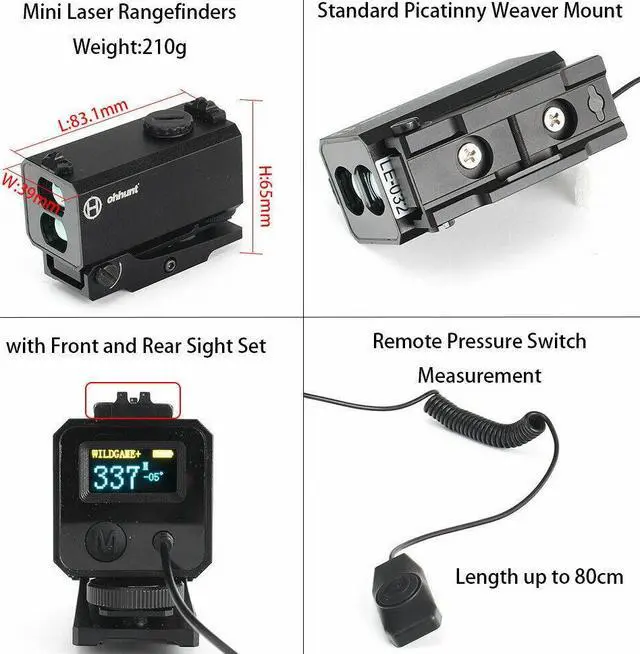 Alt view image 5 of 7 - LE032 Range Finder 1200M IP65 Waterproof Real-time Laser Rangefinder