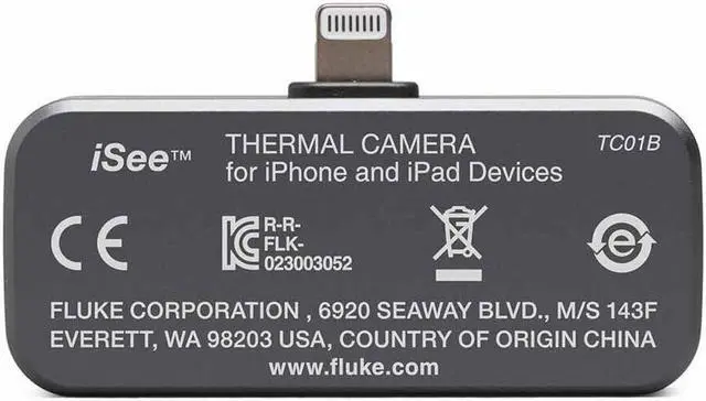 Alt view image 3 of 7 - FLUKE TC01B iSee Mobile Thermal Camera iOS 256x192 IR Resolution