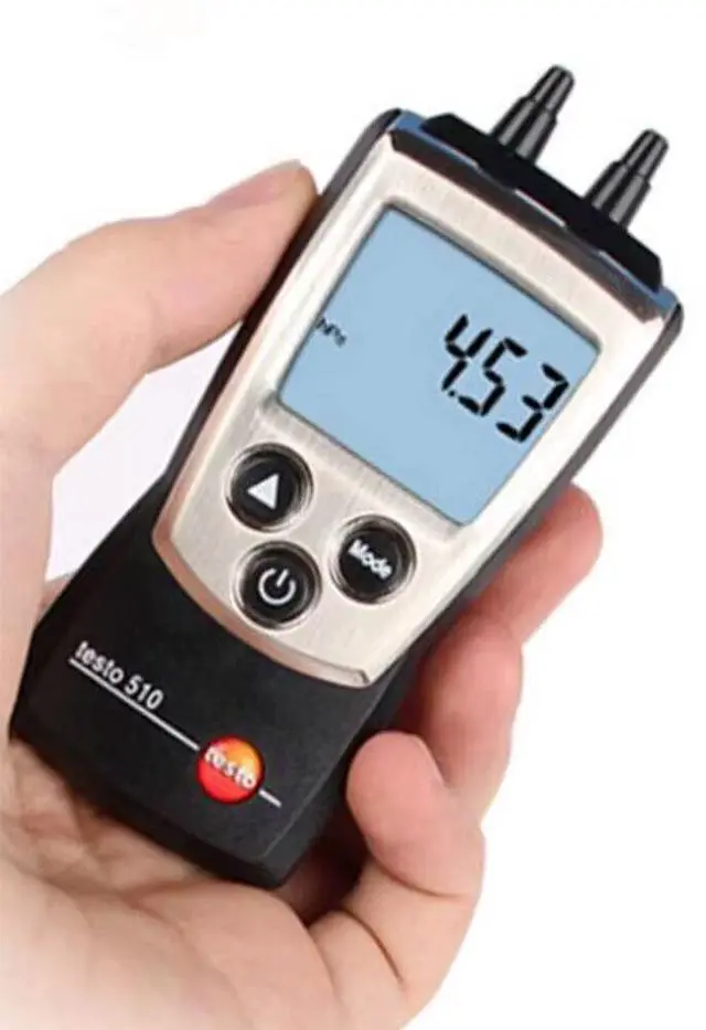 Alt view image 5 of 7 - Testo 510 Digital Manometer I Dual-Port Differential Pressure Meter for air C