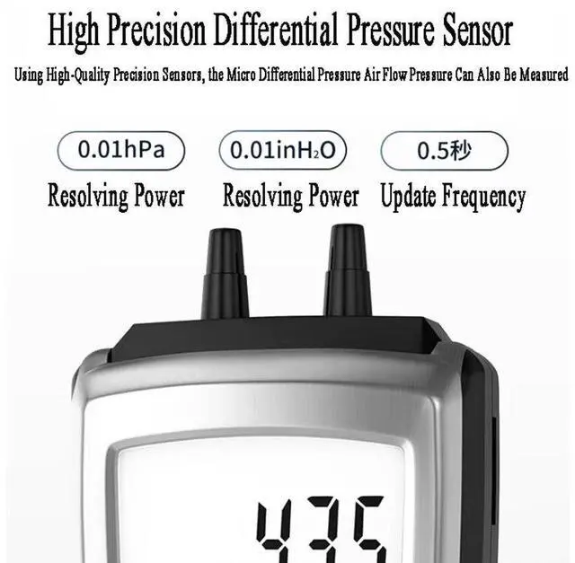 Alt view image 6 of 7 - Testo 510 Digital Manometer I Dual-Port Differential Pressure Meter for air C
