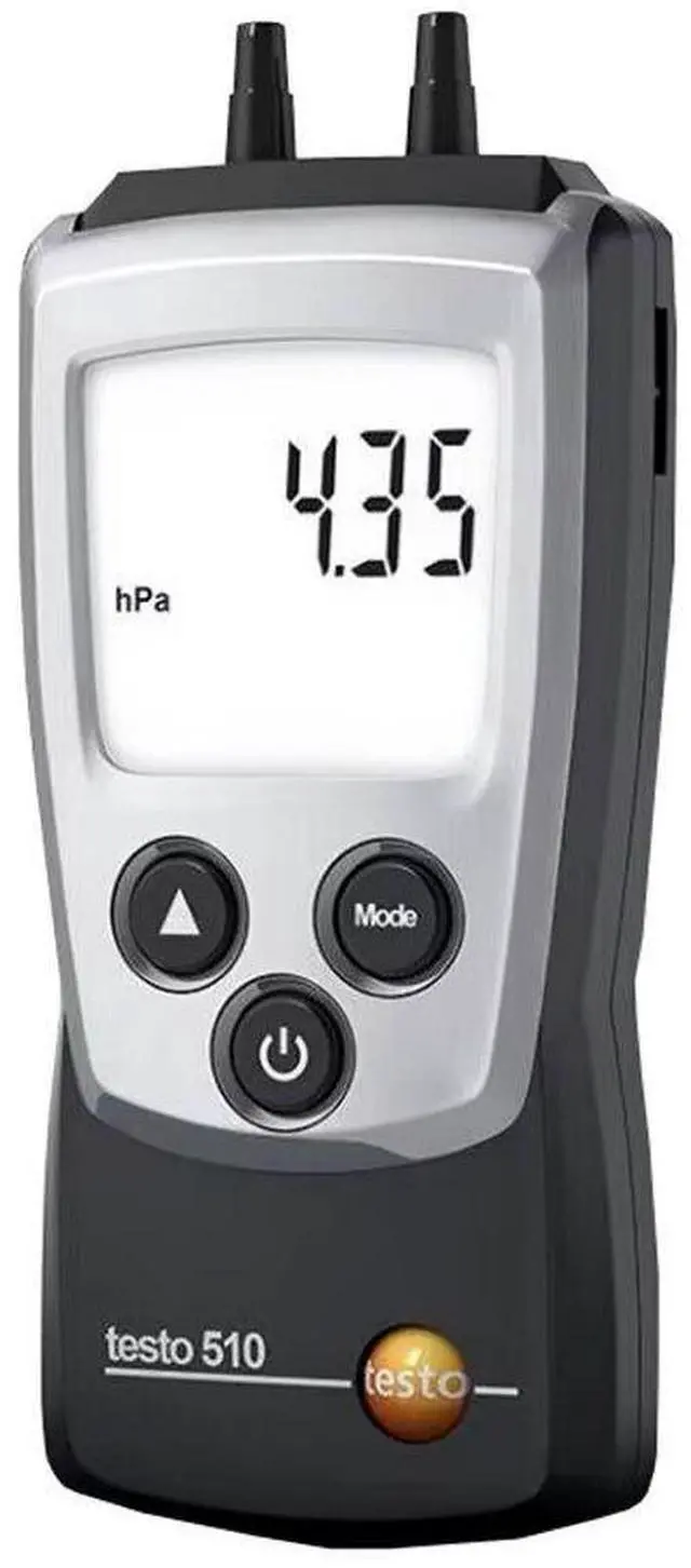 Alt view image 4 of 7 - Testo 510 Autoranging Differential Manometer Air Pressure Meter Gauge 0-100HP kf