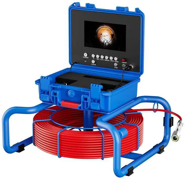 Alt view image 4 of 7 - 7" Sewer Pipe Inspection Video Camera AHD Rec Screen, 23mm Probe, 512Hz, Sapphire Lens, 1080P, 145°, 80m Endo, 4500mAh, 12 LEDs, 16GB, 7mm Cable