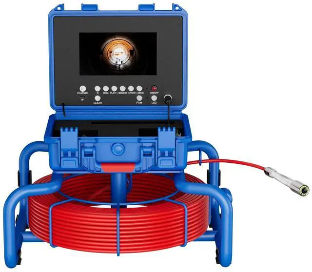 Alt view image 7 of 7 - 7" Sewer Pipe Inspection Video Camera  AHD Rec Screen, 23mm Probe, 512Hz, Sapphire Lens, 1080P, 145°, 50m Endo, 4500mAh, 12 LEDs, 16GB, 7mm Cable, Locator