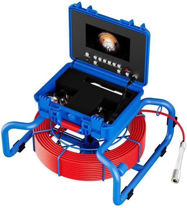 Alt view image 4 of 7 - 7" Sewer Pipe Inspection Camera AHD Recording Screen, 23mm Stainless Probe, 1080P, 145° Lens, 30M Endoscope, 4500mAh Battery, 12 LED Lights, 16GB Card.