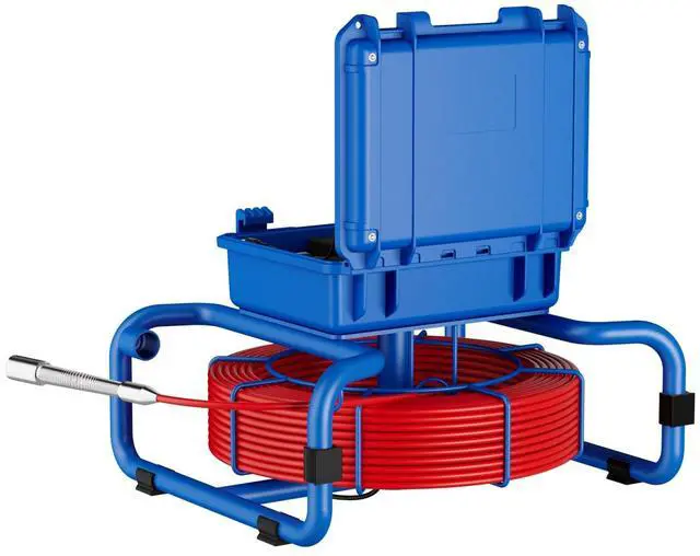 Alt view image 7 of 7 - 7" Sewer Pipe Inspection Camera AHD Recording Screen, 23mm Stainless Probe, 1080P, 145° Lens, 30M Endoscope, 4500mAh Battery, 12 LED Lights, 16GB Card.