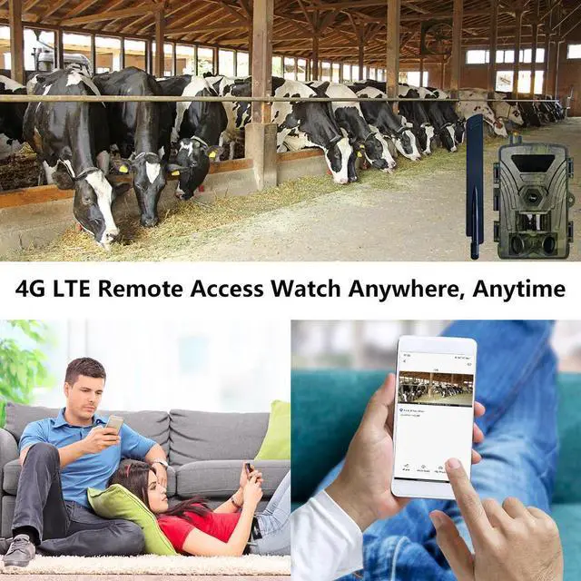 Alt view image 2 of 7 - 4G Hunting camera 4K day and night use wild trail camera with cloud water proof
