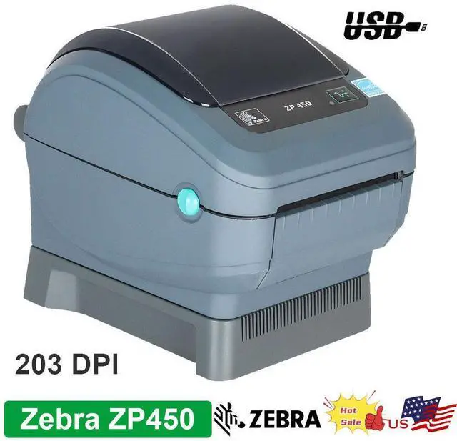 Main image of ZP450 USB Serial 203dpi Desktop Thermal Label Thermal Printer With PSU US