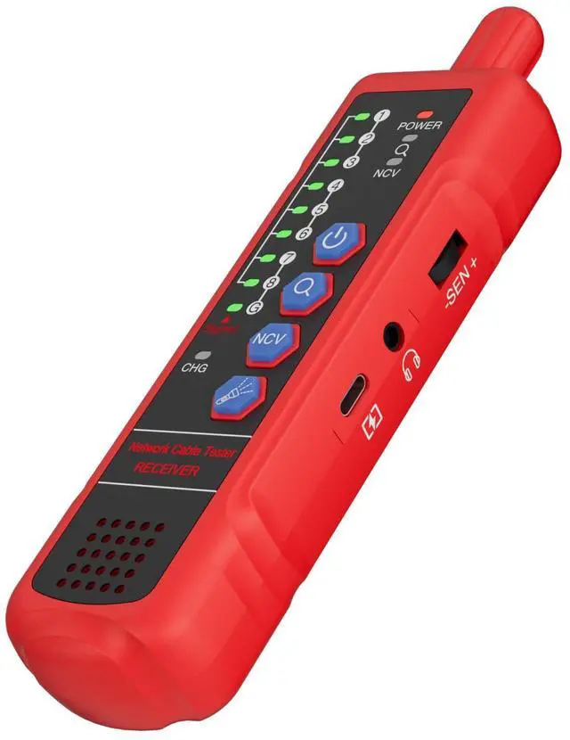 Alt view image 6 of 7 - U830TX840RX Digital Network Tester: RJ11/RJ45/Cat5/6 w/ Port Flashing, NCV Detection & Noise-Free Tech for Electricians/Network Engineers