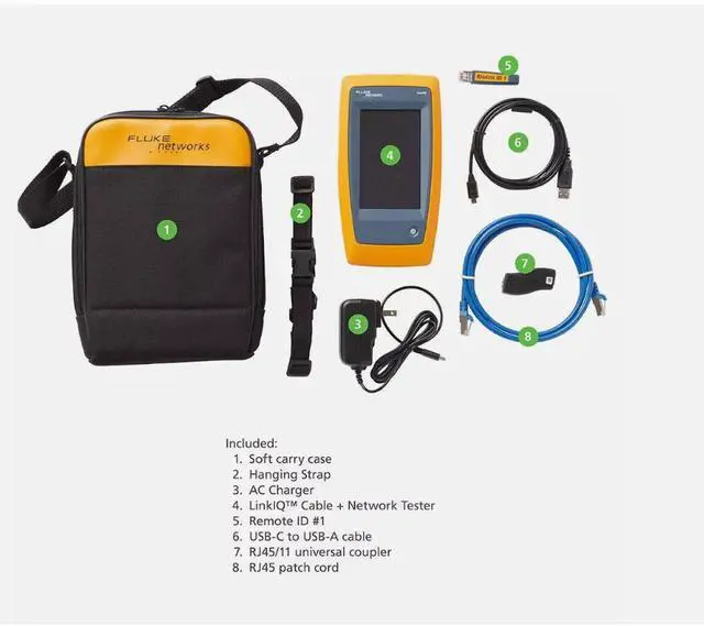 Alt view image 3 of 7 - Fluke Networks LinkIQ Cable+Network Tester Rechargeable Li-Ion battery USB-C