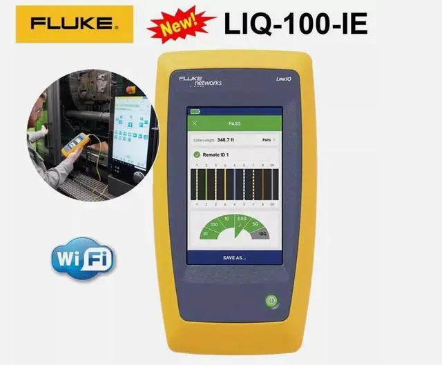 Main image of Fluke LIQ-100-IE Ethernet Tester Cable Wi-Fi Network Tester Testing to Wi-Fi 6E
