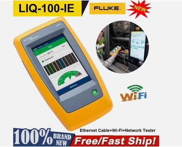 Main image of Fluke Networks LIQ-100-IE LinkIQ Industrial Ethernet Cable+Wi-Fi+Network Tester