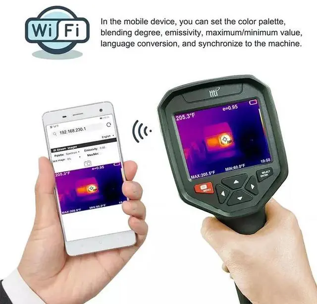 Alt view image 6 of 7 - HT-A10 Handheld Thermal Imaging Camera, Infrared Imaging Camera Heating Detector