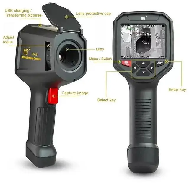 Alt view image 7 of 7 - HT-A10 Handheld Thermal Imaging Camera, Infrared Imaging Camera Heating Detector